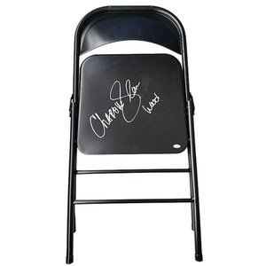 Charlotte Flair Signed Steel Folding Chair WWE Wrestling JSA COA Proof Autograph